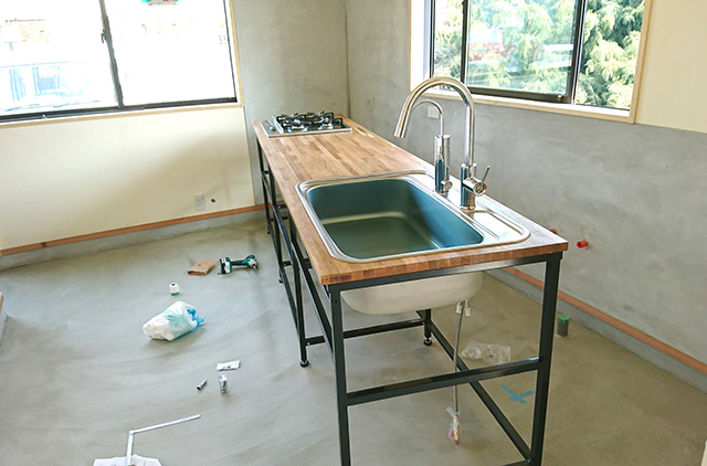 手作りキッチン台